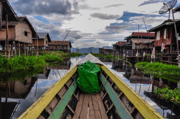 Oof! A totally burnt out sky over Inle Lake, Myanmar. Nikon D90, 18-200mm f/3.5-5.6 lens @ 18mm. 1/400s @ f8, ISO 200.