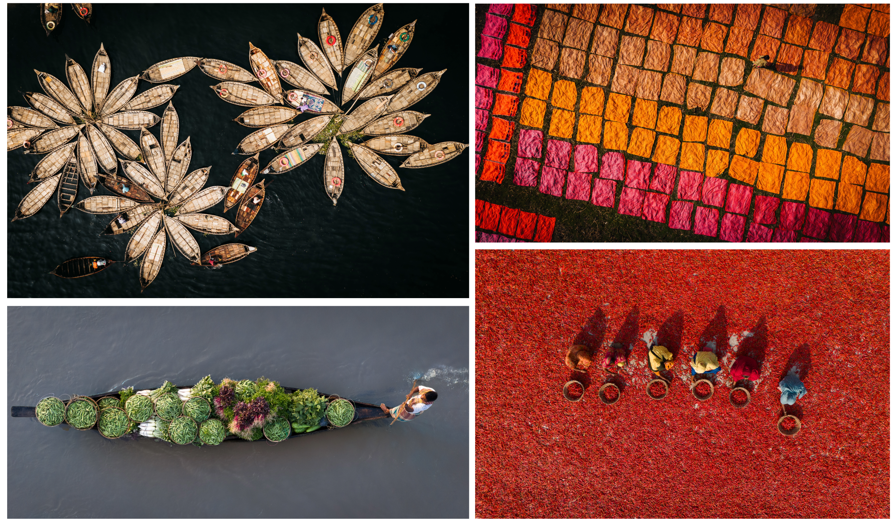 Aerial category runner-up, Sandy Winkle, Bangladesh from above.